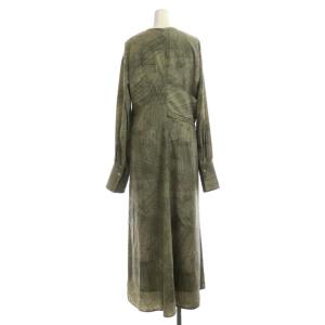 CLANE RADIAL LINE TWIST ONE PIECE ラジアルラインツイストワンピース 1 カーキ