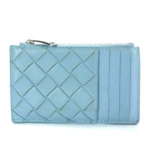 イントレチャート カードケース コインケース レザー ブルー 水色 609294