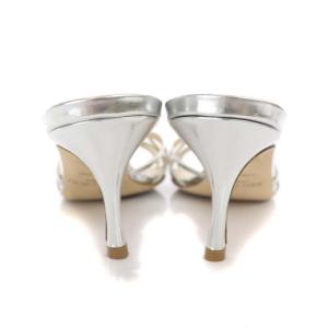JIMMY CHOO サンダル ミュール 24cm シルバー色