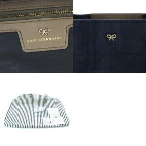 ANYA HINDMARCH Pont Feeling トートバッグ キャンバス 紺