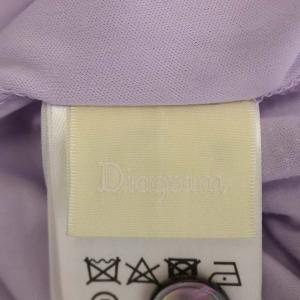 Diagram GRACE CONTINENTAL ドッキングニットワンピース ロング プリーツ 切替 半袖 ベルト付き 36 ラベンダー