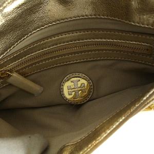 TORY BURCH ショルダーバッグ フラップデザイン チェーンショルダー レザー ゴールド色