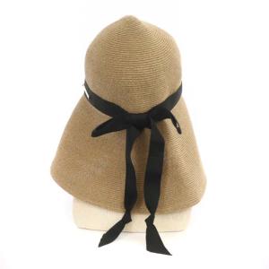Athena New York ペーパーハット リボン ブラウン