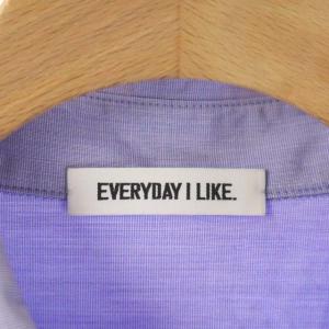 EVERYDAY I LIKE Big Wash シャツ 長袖 オーバーサイズ 胸ポケット ブルー