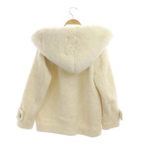 Diagram GRACE CONTINENTAL 20AW ショートコート ダブル フェイクファー アルパカ混 金ボタン 36 オフホワイト