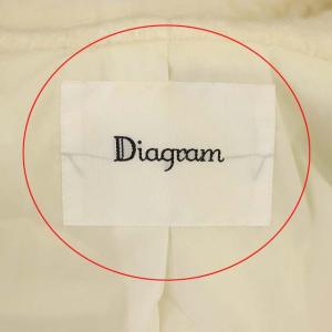 Diagram GRACE CONTINENTAL 20AW ショートコート ダブル フェイクファー アルパカ混 金ボタン 36 オフホワイト