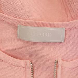 CELFORD 22SS スリットヘムペプラムカーディガン ニット ジップアップ 36 ピンク