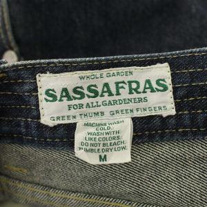 SASSAFRAS Fall Leaf Sprayer デニムパンツ ジーンズ テーパード ステッチ M インディゴ