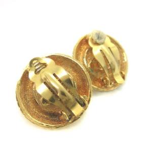 CHANEL ヴィンテージ イヤリング フェイクパール ラウンド サークル ゴールド