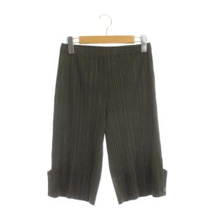 ISSEY MIYAKE サイドボタンプリーツハーフパンツ イージー 1 カーキ