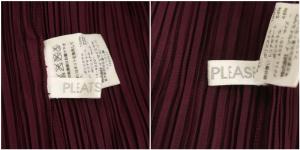 PLEATS PLEASE ISSEY MIYAKE 刺繍 プリーツボレロ ノースリーブ ボルドー