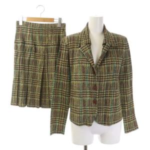 セットアップ スーツ グレンチェック ジャケット スカート 3 マルチカラー