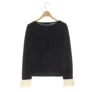 René BASIC 襟付きニット 34 ダークネイビー