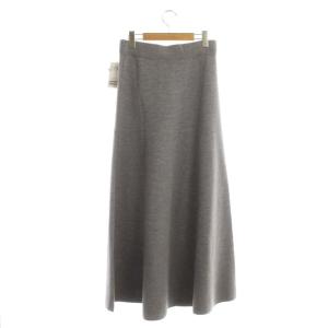 L'Appartement 20AW Knit Long Skirt フレアスカート ニット ロング 38 グレー