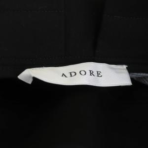 ADORE 2WAYフレアロングスカート サイドジップ 36 ブラック ホワイト