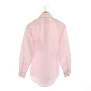 THOM BROWNE ストライプ BD シャツ ボタンダウン 長袖 胸ポケット 1 ピンク 白 ホワイト