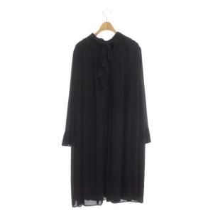 CELFORD 21AW 2WAYプリーツワンピース ロング 長袖 バックリボン 38 ネイビー