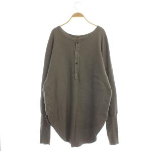 AMERICANA アパルトモン別注 バックヘンリーサーマルカットソー 長袖 コットン 茶 ブラウン