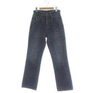 21AW デニムパンツ ジーンズ セミフレア 5ポケット 01 青