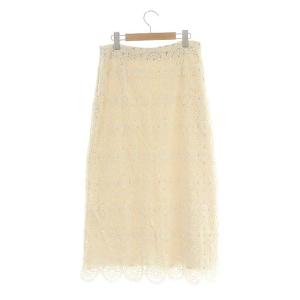 GRACE CONTINENTAL 20AW レースロングスカート タイト 38 アイボリー