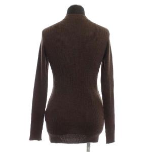 GALERIE VIE 21AW プルミエールウールリブ ビルドネックプルオーバー ニット セーター 長袖 S ブラウン