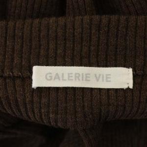 GALERIE VIE 21AW プルミエールウールリブ ビルドネックプルオーバー ニット セーター 長袖 S ブラウン