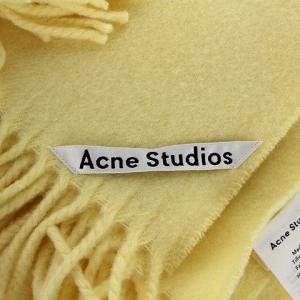 Acne Studios ストール マフラー フリンジ ウール イエロー