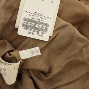 Plage 20AW Cu/Ryギャザーワンピース 切替 38 ブラウン
