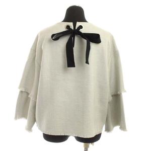 ADORE セットアップ カットソー ラップスカート フレア カットオフ バックリボン 36 38 オフホワイト