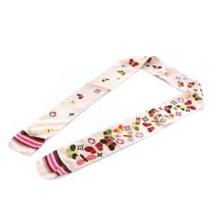 モノグラムバンドー バタフライ スカーフ シルク ピンク