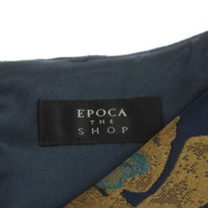 EPOCA THE SHOP フラワープリントワンピース 40 ネイビー