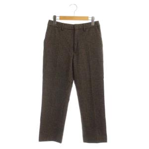 CHECK WOOL TROUSER テーパードパンツ チェック ウール 1 ブラウン