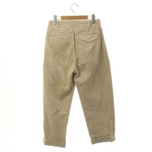 MARGARET HOWELL 8 WALE CORDUROY コーデュロイパンツ テーパード ロールアップ ジッパーフライ 1 ライトベージュ
