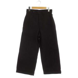 20AW  COTTON WOOL DRILL セミワイドパンツ ロールアップ 0 ダークブラウン
