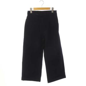 MHL. 20AW COTTON WOOL DRILL パンツ テーパード ロールアップ ジッパーフライ 0 黒 ブラック