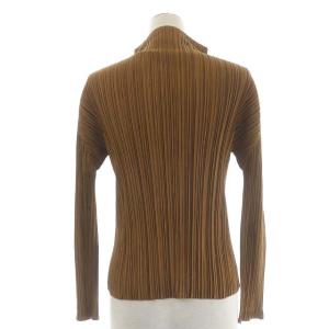 PLEATS PLEASE ISSEY MIYAKE ISSEY MIYAKE トップス ブラウス 長袖 ハイネック 3 ブラウン