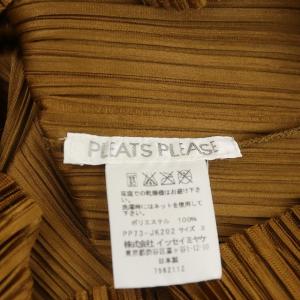 PLEATS PLEASE ISSEY MIYAKE ISSEY MIYAKE トップス ブラウス 長袖 ハイネック 3 ブラウン