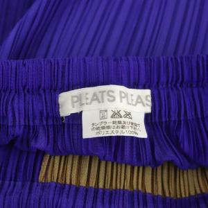 PLEATS PLEASE ISSEY MIYAKE イッセイミヤケ ドットプリーツロングタイトスカート 2 ブルー