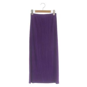 プリーツロングタイトスカート 4 パープル