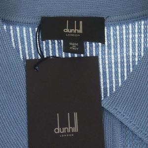 dunhill シルクニット ポロシャツ 半袖 プルオーバー S ライトブルー