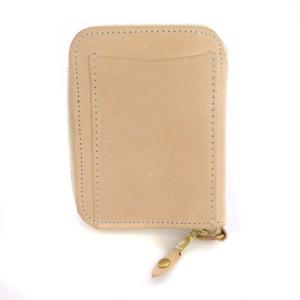 GLENROYAL 二つ折り財布 ラウンドジップ レザー ピンクベージュ