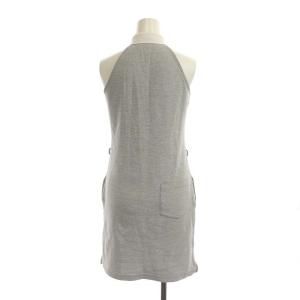 MARK&LONA スカルデザインノースリーブポロワンピース M ブラック ホワイト