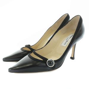 HEIDE パンプス ピンヒール ポインテッドトゥ レザー 23.5cm ブラック