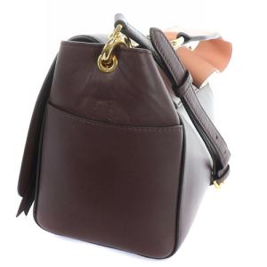 J&M DAVIDSON ショルダーバッグ 2way レザー ロゴ ブラウン