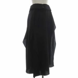 ENFOLD FLARED MIDI SKART アシンメトリー フレア 38 ブラック