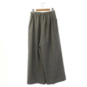 ENFOLD 21AW CORDURA TWEED センタープレスゴムワイドTR ワイドパンツ 36 グレー