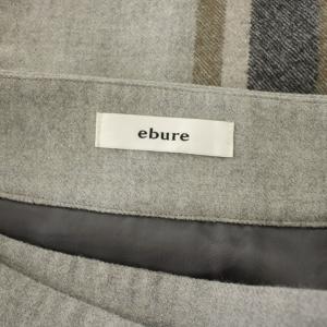ebure ウールフリンジラップスカート 38 グレー