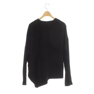 ENFOLD アシンメトリーブラウス 長袖 プルオーバー 38 ブラック