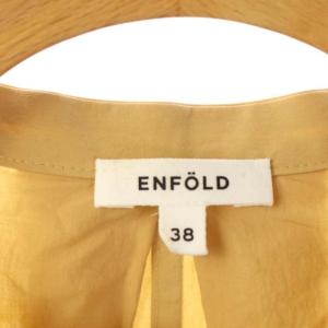 ENFOLD 21AW Washedタイプライター Open cuff SHIRT ブラウス 38 ベージュ