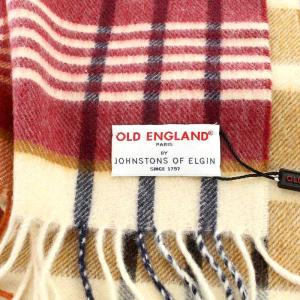 OLD ENGLAND ジョンストンズオブエルガン マフラー チェック マルチカラー